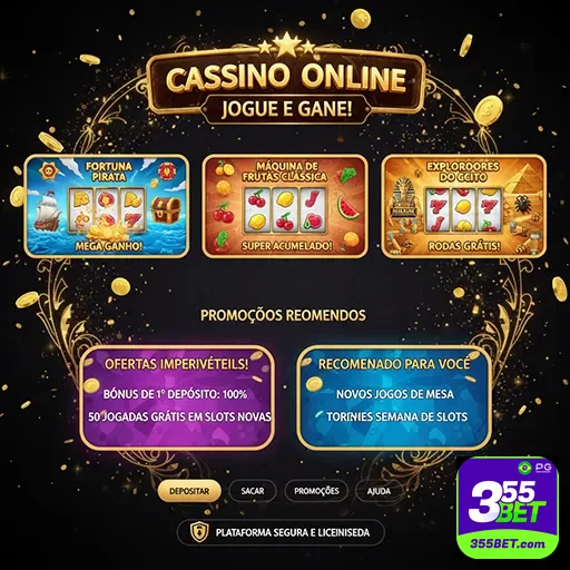 Imagem de várias opções de jogos de cassino online